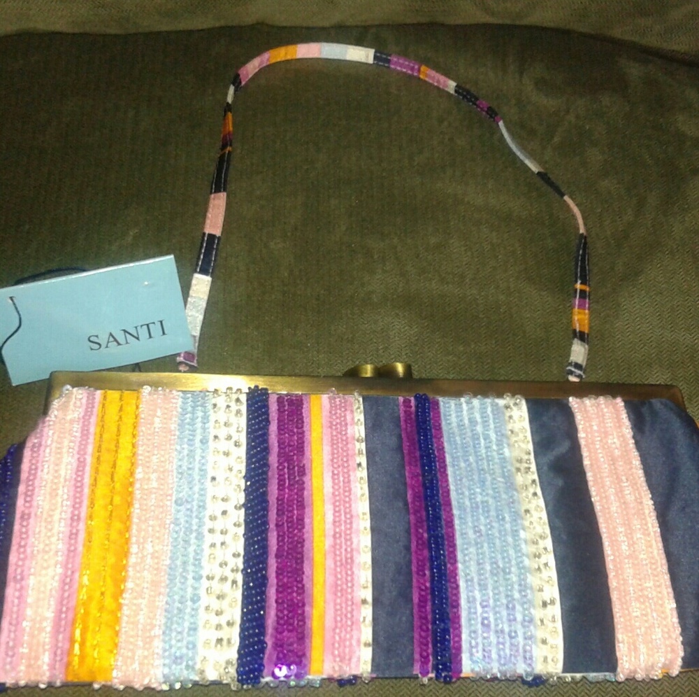 Santi Beaded and Embellished Clutch